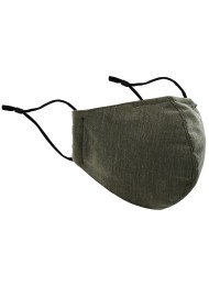 Dark Olive Solid Color Face Mask