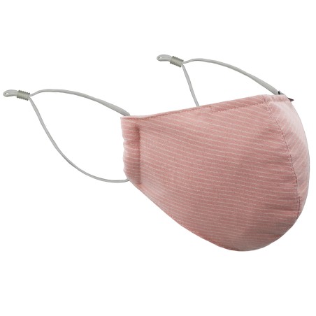 Pin Striped Mask in Peachy Coral