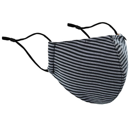 Black and Charcoal Striped Mask