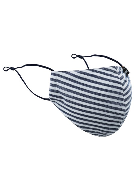 Bengal Stripe Mask in Navy and White