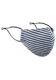 Bengal Stripe Mask in Navy and White