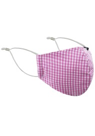 Pink Gingham Check Mask