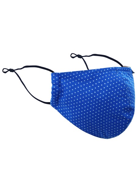 Polka Dot Mask in Royal Blue