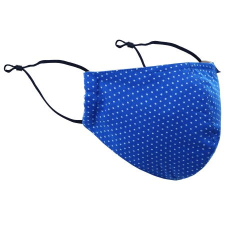 Polka Dot Mask in Royal Blue