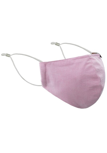 Solid Pink Cotton Filter Mask