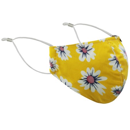 Yellow Floral Face Mask