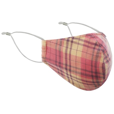 Madras Plaid Mask in Orange and Peach