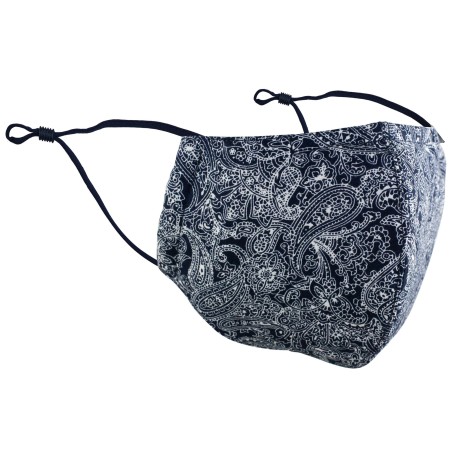 bandana paisley print face mask in cotton with filter
