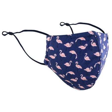 flamingo print face mask in 100% cotton