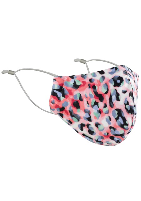 pink Leppard print face mask cheetah