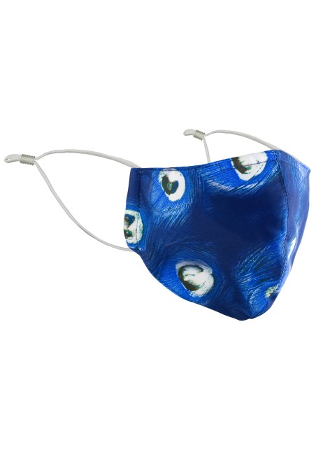 peacock print face mask