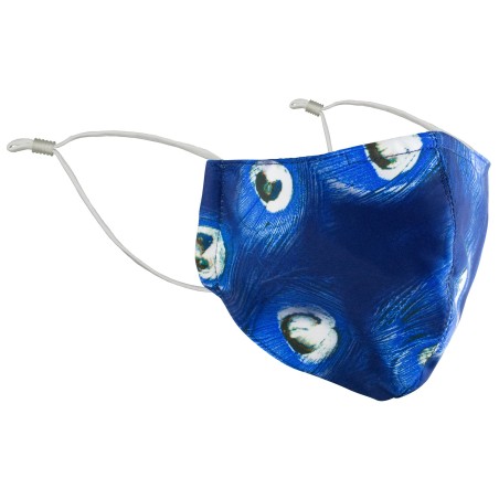 peacock print face mask