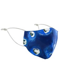 peacock print face mask