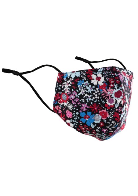 Pink Floral Print Filter Face Mask