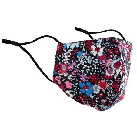 Pink Floral Print Filter Face Mask