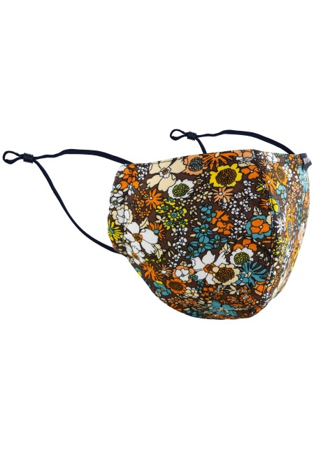 Vintage Floral Face Mask in Copper