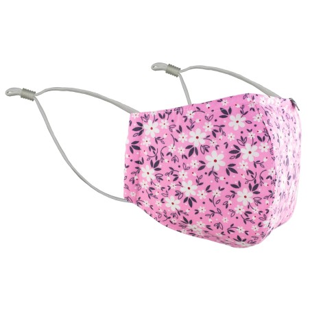 Pink Summer Flower Print Face Mask