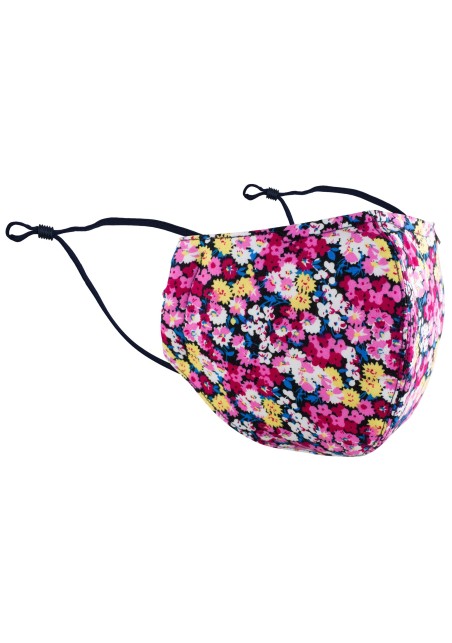 Pink Flower Design Mask in Cotton