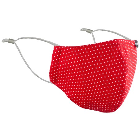 Cherry Red and White Pin Dot Print Face Mask