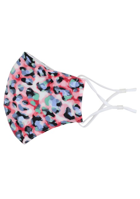 pink Leppard print face mask cheetah