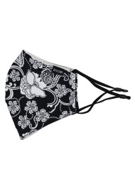 Black and White Bandana Paisley Face Mask