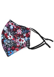 Pink Floral Print Filter Face Mask