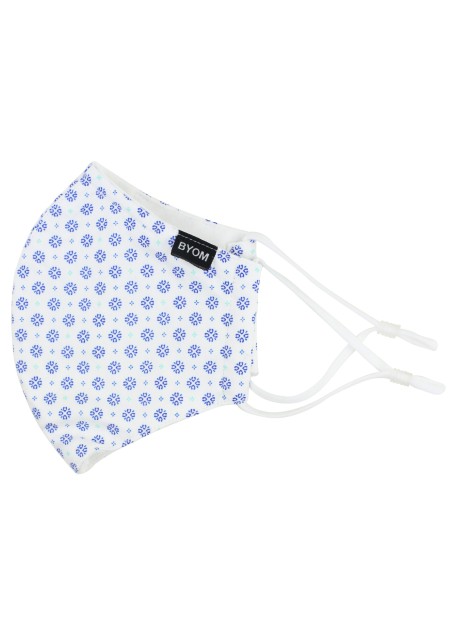White Designer Filter Mask in Pure Cotton