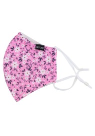 Pink Summer Flower Print Face Mask