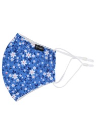 Sky Blue Floral Face Mask with Filter