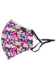 Pink Flower Design Mask in Cotton