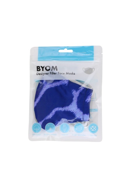 tie dye cougar leppard print face mask in bag