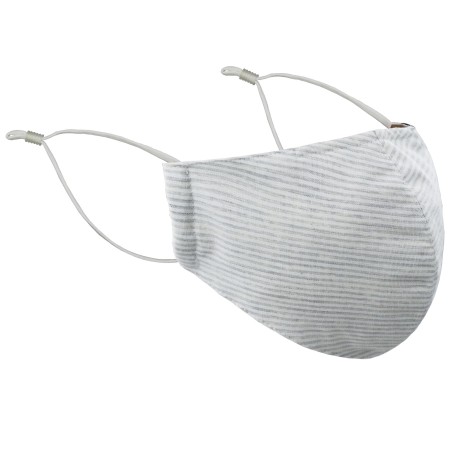 Seersucker Stripe Mask | Ivory and Cream Striped Cotton Face Mask