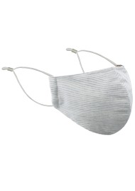Seersucker Stripe Mask | Ivory and Cream Striped Cotton Face Mask