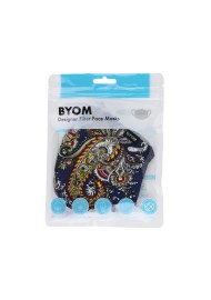 Vintage Paisley Filter Mask in Navy Blue in bag