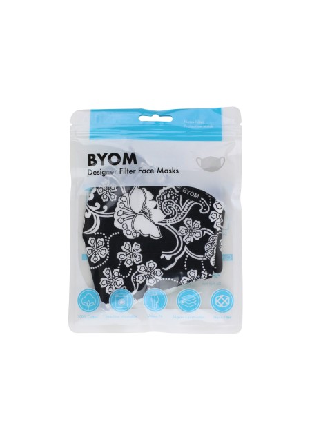 Black and White Bandana Paisley Face Mask