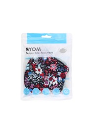 Pink Floral Print Filter Face Mask in Bag
