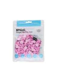 Pink Summer Flower Print Face Mask