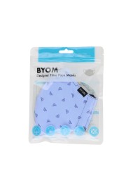 Light Blue Cotton Face Mask with Butterflies in Bag