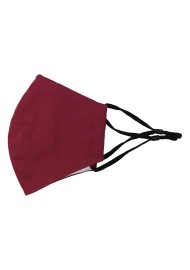 Solid Burgundy Adjustable Filter Face Mask
