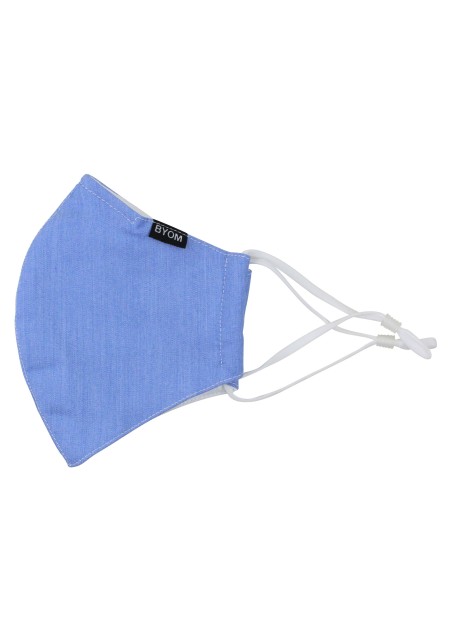 Solid Light Blue Filter Mask in Cotton