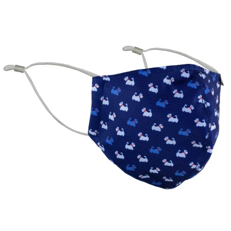 Blue Face Mask with Dog Terriers