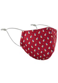 red USA flag print face mask