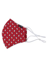 red USA flag print face mask
