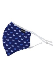 Blue Face Mask with Dog Terriers Flat