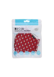 red USA flag print face mask in bag