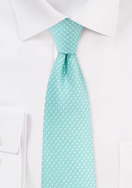 Bright Pool Colored Pin Dot Tie