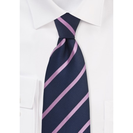 Dark Eggplant and Pink Striped Tie