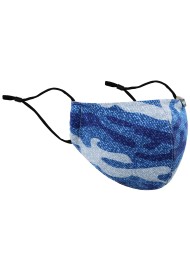 Blue Camo Face Mask