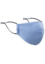 Light Blue Pinstripe Filter Face Mask