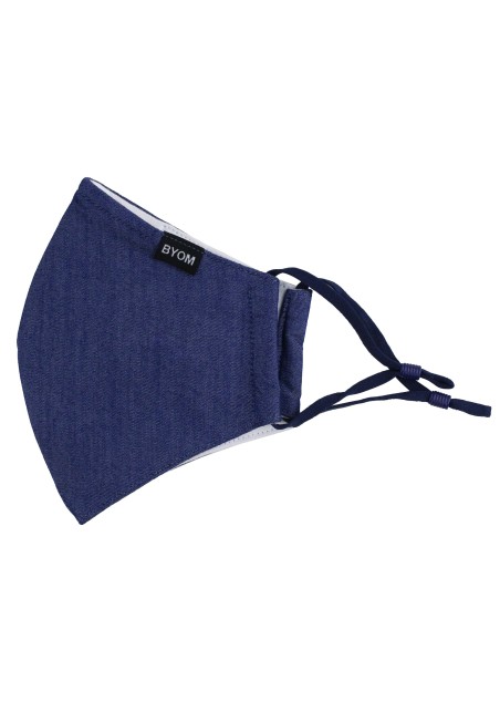 Solid Dark Blue Navy Adjustable Face Mask